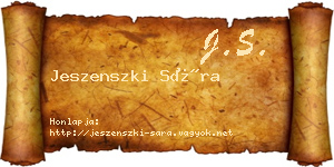 Jeszenszki Sára névjegykártya